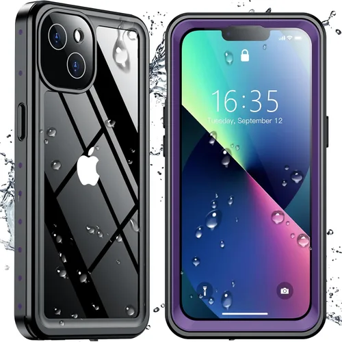 Vista 43 de SPIDERCASE Funda impermeable para iPhone 12 Pro Max, lente integrada y protector de pantalla, protección completa resistente, 12 pies, a prueba
