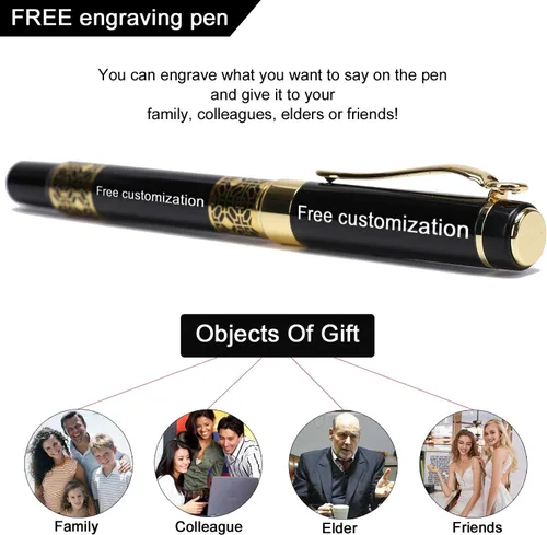 Vista 3 de Bolígrafo de grabado gratis, bolígrafos personalizados con rodillo, bolígrafo, bolígrafo de bola, bolígrafo de repuesto mediano, tinta negra