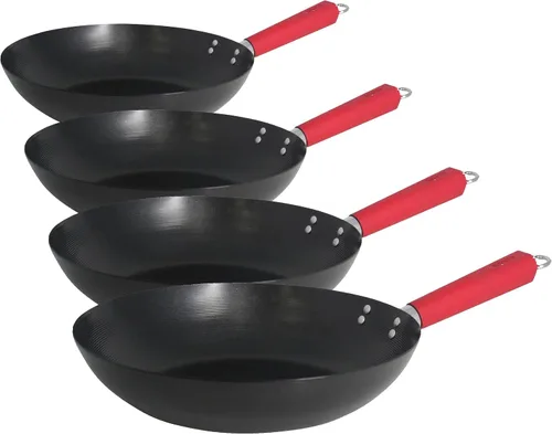 Vista 14 de IMUSA Wok antiadherente de acero al carbono de 9.5 pulgadas con mango de Negro