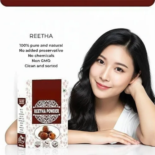 Vista 2 de 100% Pure & Natural Reetha Powder, Kunkudukai powder,Soapnut (200 Grams), for Hair Growth, Hair wash,Scalp and Skin care