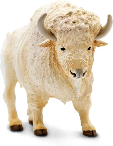 Vista 5 de Safari Ltd. Figura de búfalo blanco, figura detallada de plástico de 6 pulgadas, divertido juguete educativo para niños, niñas y niños a partir de 3