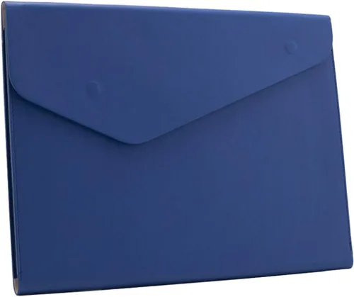 Vista 11 de Carpeta de archivos A4 de cuero PU Portafolio impermeable con cierre magnético invisible, color negro