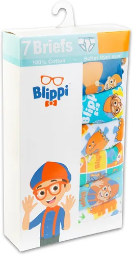 Vista 3 de Blippi Ropa interior 100% algodón peinado para niños pequeños, multipaquetes en tallas 23T y 4T