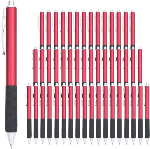 Vista 10 de Bolígrafos de Gel Negros, Paquete de 50 Bolígrafos Negros 0.5mm de Punta Fina, Tinta Negra, Escritura Suave, Bolígrafo de Gel con Clic para Oficina
