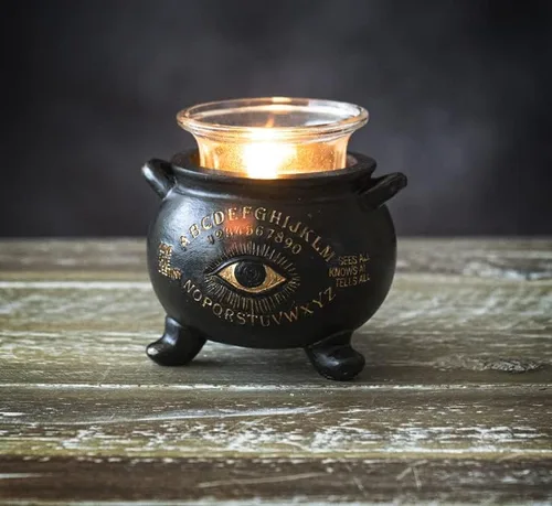 Vista 2 de Pacific Giftware Illustrated Eye Ouija Spirit Board Caldero Soporte Votivo 2.68" Alto