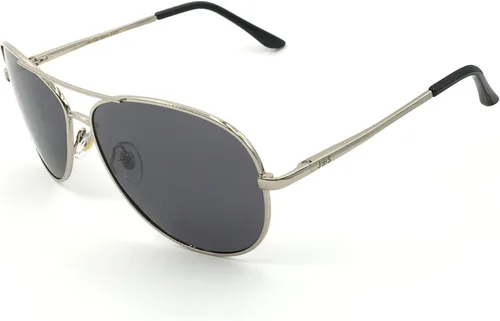 Vista 18 de J+S Military Style Polarized Aviator Sunglasses, for Men/Women Marco negro/ lente negro