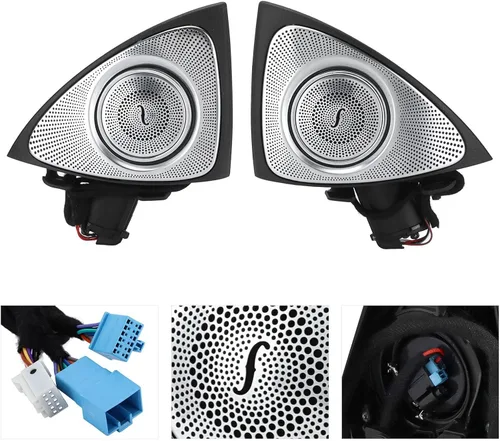 Vista 7 de Tweeters de audio para coche con kit de iluminación ambiental LED, 7 colores 3D giratorios, repuesto para S-Class W222 Pre-Facelift 2014-2017