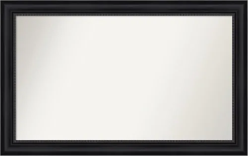 Vista 220 de Amanti Art Espejo personalizado, espejo de baño negro Astor, espejo de pared o espejo de tocador de baño sobre el fregadero (25 x 25 pulgadas)
