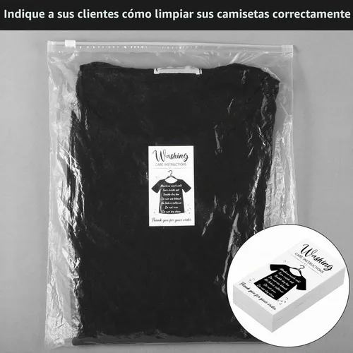 Vista 6 de Zonon - 100 tarjetas de instrucciones de lavado de camisetas con gráfico