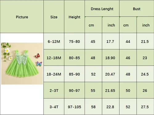 Vista 6 de TNGXXWL Toddler Girls Halloween Dress Fairy Butterfly Wings Tutu Dress Party Princess Dress Halloween Masquerade Costume