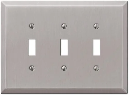 Vista 4 de Colester Direct - Placa de pared de níquel satinado para interruptor de pared, cubierta de tomacorriente GFI, acabado mate de níquel satinado