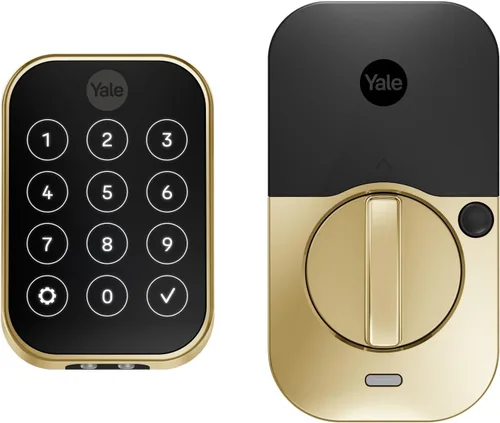 Vista 11 de Yale Assure Lock 2 Touch - Cerradura de puerta de entrada inteligente con llave de níquel satinado con teclado de pantalla táctil conectado