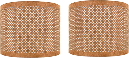 Vista 13 de Royal Designs, Inc. Do It Yourself Drum Hardback Lamp Shade with Stencil Design, UNO Drop Fitter, HB-644U-8BLK-2, Black, 8 x 8 x 8, Pack of 2 Black