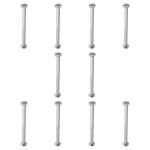 Vista 7 de Tornillo Phillips M5 x 1.378 in Tornillo de fijación para cinturón de hebilla de acero al carbono, cabeza cruzada, tornillos Chicago, cierre