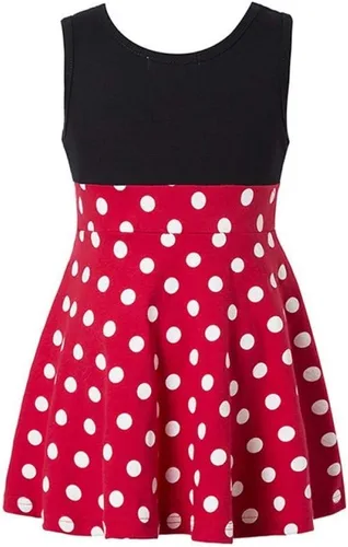 Vista 2 de Minivestido de princesa de Minnie para niñas, disfraz de Minnie para bebé, vestido de lunares