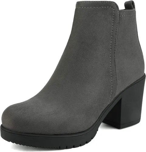 Vista 8 de DREAM PAIRS Women's Ankle Boots Chunky Heel Platform Fall Heeled Short Booties Shoes