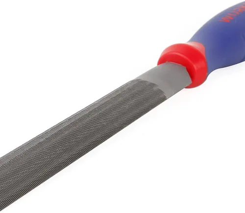 Vista 2 de WORKPRO W051003 Lima semicircular de 8 pulgadas, lima de acero duradera para superficies cóncavas, convexas y planas, cómodo agarre antideslizante