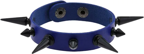 Vista 2 de Punk Rock Black Spike Pulseras Rivet Pulsera de cuero PU para mujeres y hombres