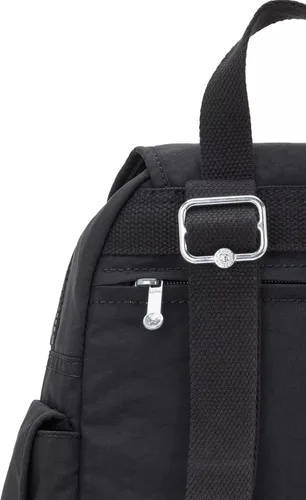 Vista 7 de Kipling Mochila estampada City Pack, Negro (Black Noir), Mini mochila City Pack para mujer, mochila ligera y versátil