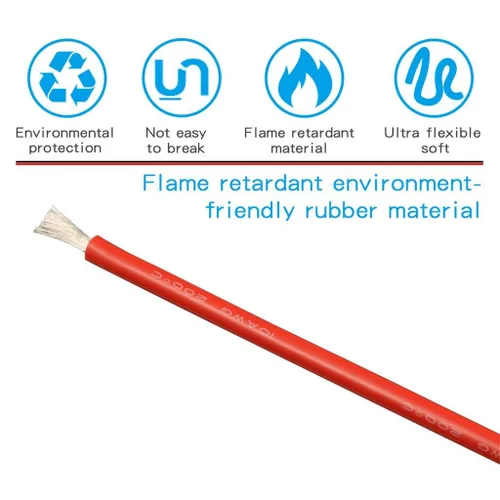 Vista 6 de BNTECHGO Carrete de alambre de silicona calibre 10 de 25 pies, alambre de cobre estañado trenzado de 10 AWG, color azul flexible