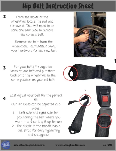 Vista 4 de Cinturón de seguridad acolchado para silla de ruedas, estilo automático, hebilla de metal, cinturón de posicionamiento (pequeño), se adapta a