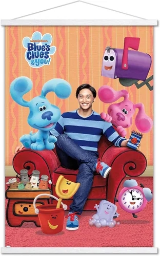 Vista 20 de Trends International Nickelodeon Blue's Clues - Póster de pared grupal, 22.4 pulgadas de largo x 14.7 pulgadas, versión enmarcada de madera