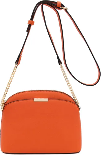 Vista 2 de FashionPuzzle Saffiano Bolso bandolera pequeño con correa de cadena