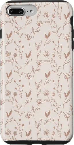 Vista 12 de iPhone 16 Hojas Botánico Flor Planta Línea Arte Terracota Case