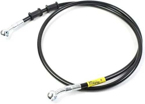 Vista 2 de 270-2400 AN3 1/8 pulgadas 28 grados M10 línea de freno hidráulico para motocicleta manguera de aceite de acero inoxidable trenzado para ATV