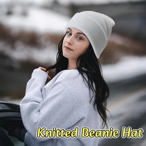 Vista 5 de NPQQUAN 3 Packs Unisex Beanie Hats for Men Women Winter Knit Beanies