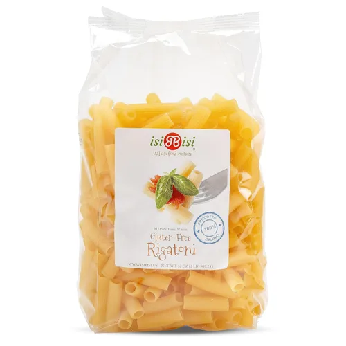 Vista 9 de isiBisi Pasta Penne Rigate sin gluten, 2 libras, fideos artesanales de maíz y arroz - Vegana, sin OMG, fabricada en Italia