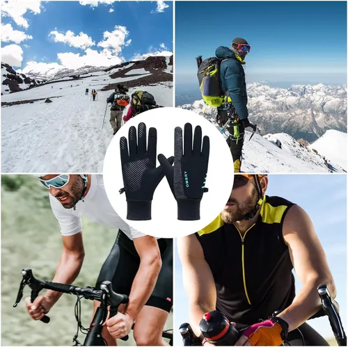 Vista 4 de Waterproof Insulated Glove, Windproof Cold Weather Gloves, Mens Biking Winter Glove of Cold Weather, Insulated Thermal Gloves, Cycling Thermal Men