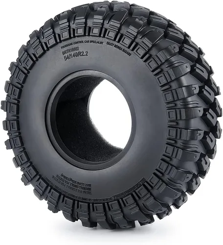 Vista 9 de RCHUBAM - 4 neumáticos de goma RC OD con espuma de 5.512 in para 1/10 Axial SCX10 Wraith TRX-4 RC Crawler Car