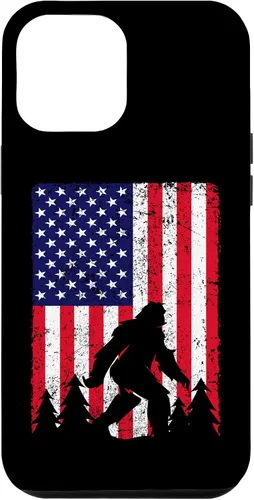 Vista 6 de Funda patriótica para iPhone 15 Bigfoot 4 de julio con la bandera de Estados Unidos