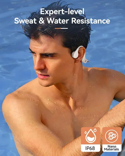Vista 7 de DEMICEA Auriculares deportivos de oreja abierta, auriculares inalámbricos de conducción ósea, MP3 integrado de 32 GB, con micrófono, IP68