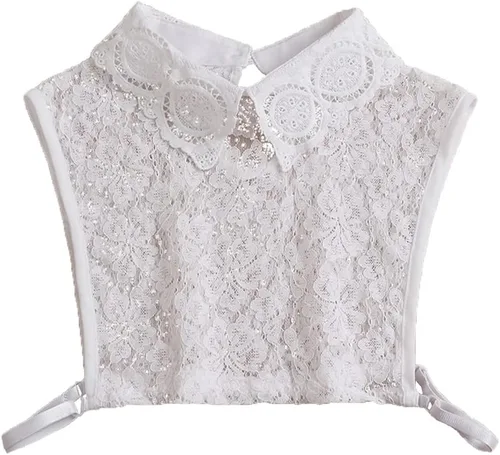 Vista 8 de Cuello falso desmontable Dickey cuello falso blusa media camisas cuello para mujer