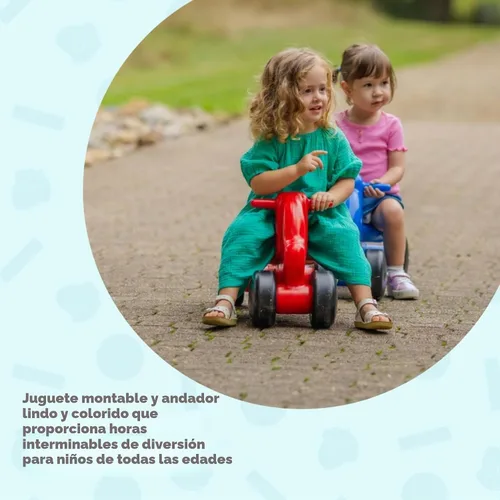 Vista 5 de Careplay Juguete 2 en 1 para cachorros para empujar, uso en interiores y Azul
