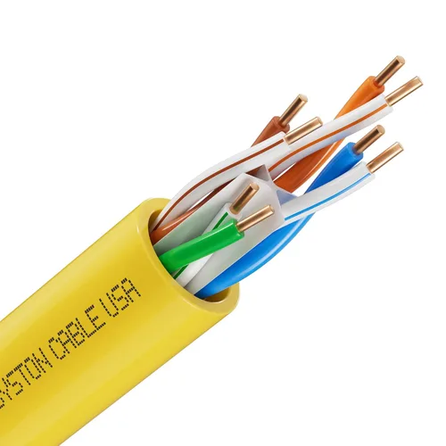 Vista 40 de Cable de Internet Ethernet Cat6e – 10 pies, 600 MHz 23AWG de alambre de cobre sólido desnudo apto para exteriores/interiores, sin extremos de 10