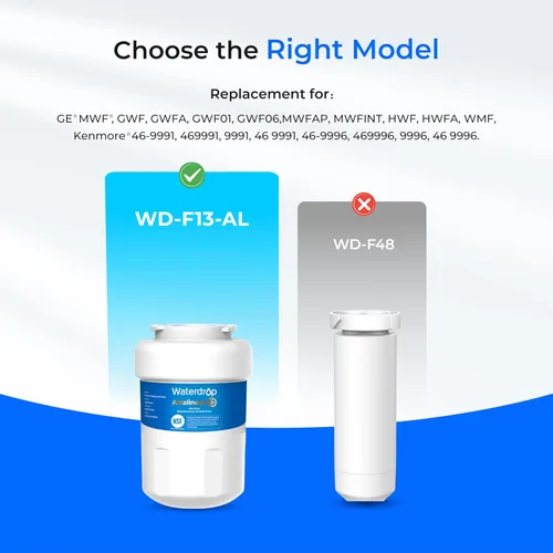 Vista 6 de Waterdrop Alkaline WD-F13 Reemplazo para GE® MWF®, SmartWater® MWFP, MWFINT, MWFA, GWF, HDX FMG-1, GSE25GSHECSS, WFC1201, RWF1060, Mejora pH Filtro