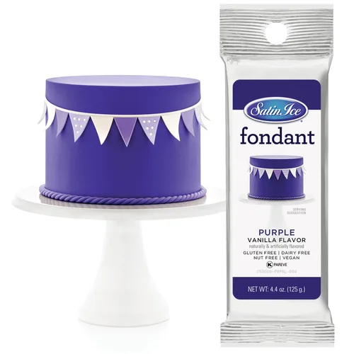 Vista 16 de Fondant de satén de Satin Ice para decorar pasteles, negro (4.4 onzas)