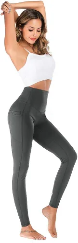 Vista 8 de Running Speed Pantalones de yoga de cintura alta con bolsillo para mujeres 4 vías de estiramiento de humedad que absorbe el entrenamiento Leggings
