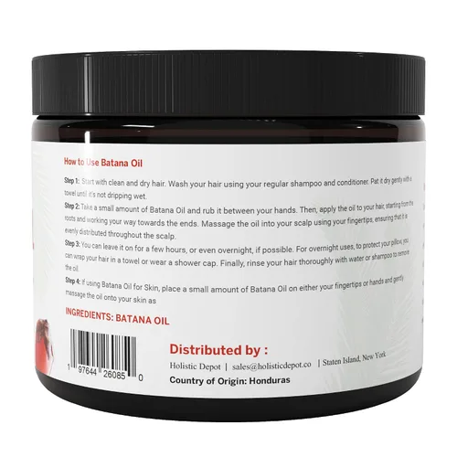 Vista 8 de Aceite de batana - El aceite milagroso hondureño para el crecimiento del cabello y el cuidado de la piel - 100% puro - 16 oz (454G)