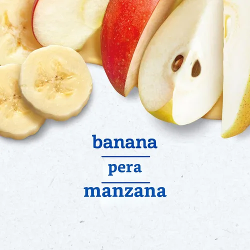 Vista 3 de Gerber Mi primer kit de frutas, puré de plátano, pera y manzana, tarros de 2 onzas, paquete de 2 (set de 6) Kit de inicio de etapa 1 puré