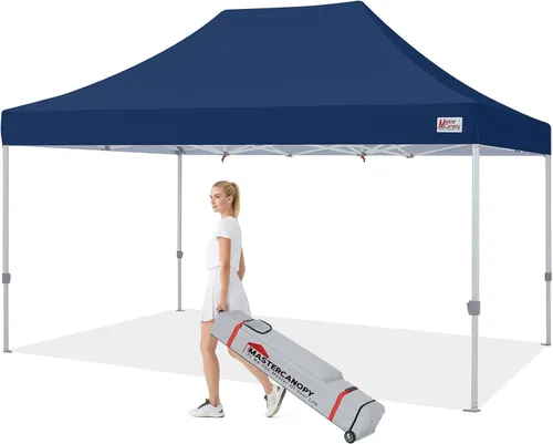 Vista 22 de MASTERCANOPY - Toldo plegable estilo tienda de campaña de 10 x 10 pies, de montura instantánea y para uso comercial, con una bolsa con ruedas