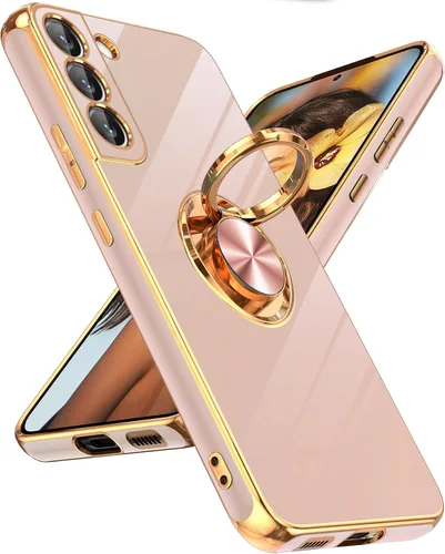 Vista 35 de LeYi Funda para teléfono Galaxy A12: con protector de pantalla de vidrio templado [paquete de 2] Soporte de anillo giratorio de 360°, soporte Rosa