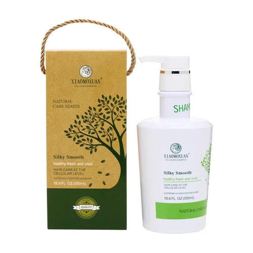 Vista 2 de Xiaomoxuan Champú orgánico de aceite de árbol de té - Hidratante para cabello seco, tratamiento del cuero cabelludo, sin sulfatos - enlace