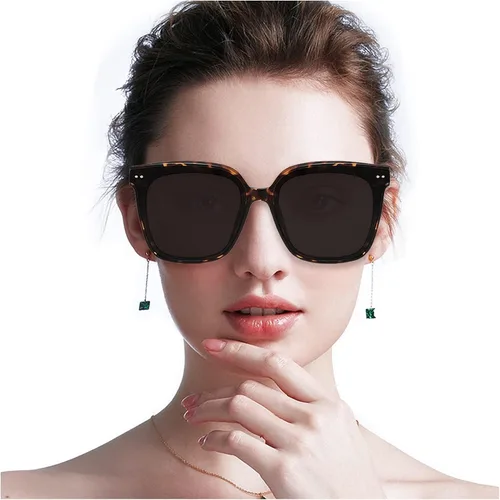 Vista 2 de HWABUOT Gafas de sol polarizadas para mujer y hombre, estilo clásico, retro, protección UV