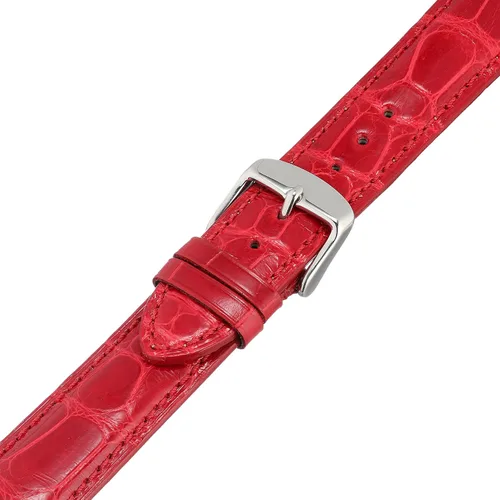 Vista 3 de Swiss Watch International 20AAT04M - Correa de cocodrilo genuina roja (0.787 in)
