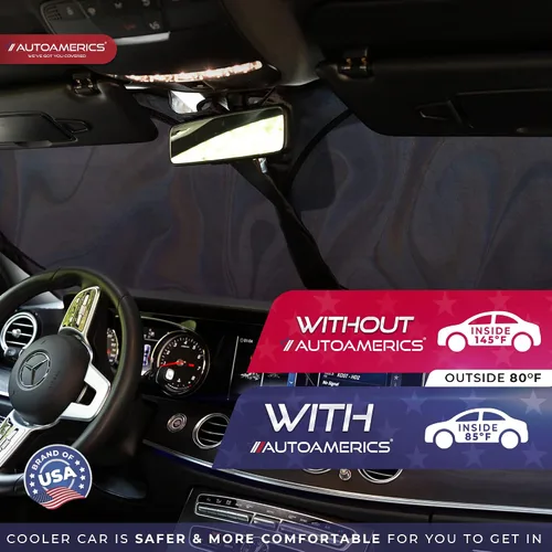 Vista 3 de Parasol de Parabrisas de Una Pieza - Parasol Cromado Líquido Plegable para Ventana Delantera de Auto para Carros SUV Camión - Protector Visor