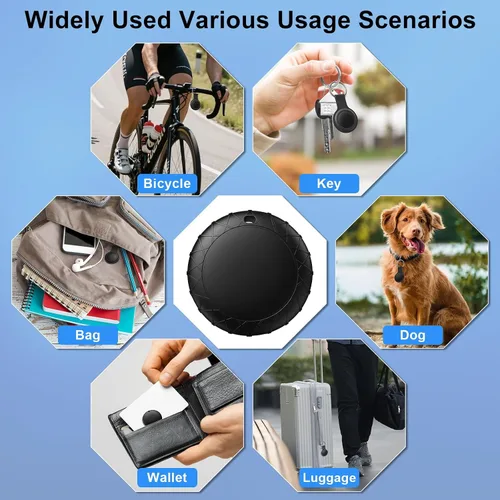 Vista 3 de Rastreador GPS para vehículos con funda magnética funciona con Find My (solo iOS), sin suscripción de tarifa mensual, no requiere tarjeta SIM